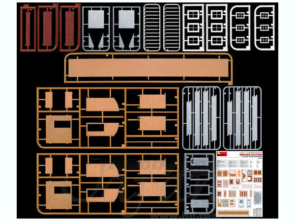 Miniart [72028] 1/72 Service Station(4820041102787)(4820041102787)