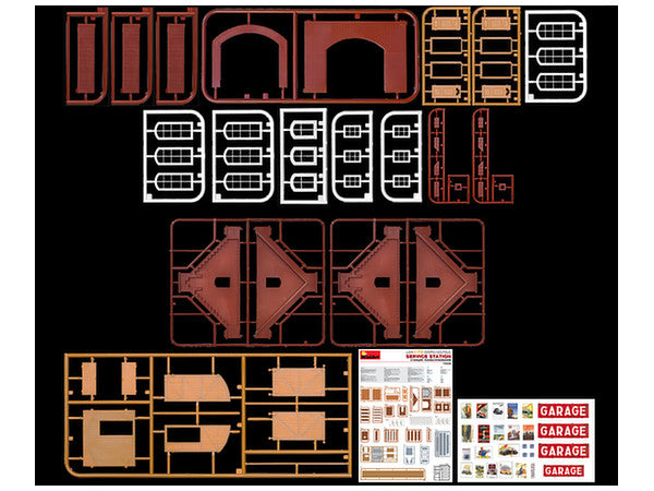 Miniart [72031] 1/72 Building with Garage(4820041103036)(4820041103036)