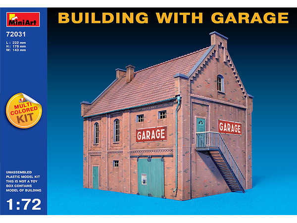 Miniart [72031] 1/72 Building with Garage(4820041103036)(4820041103036)