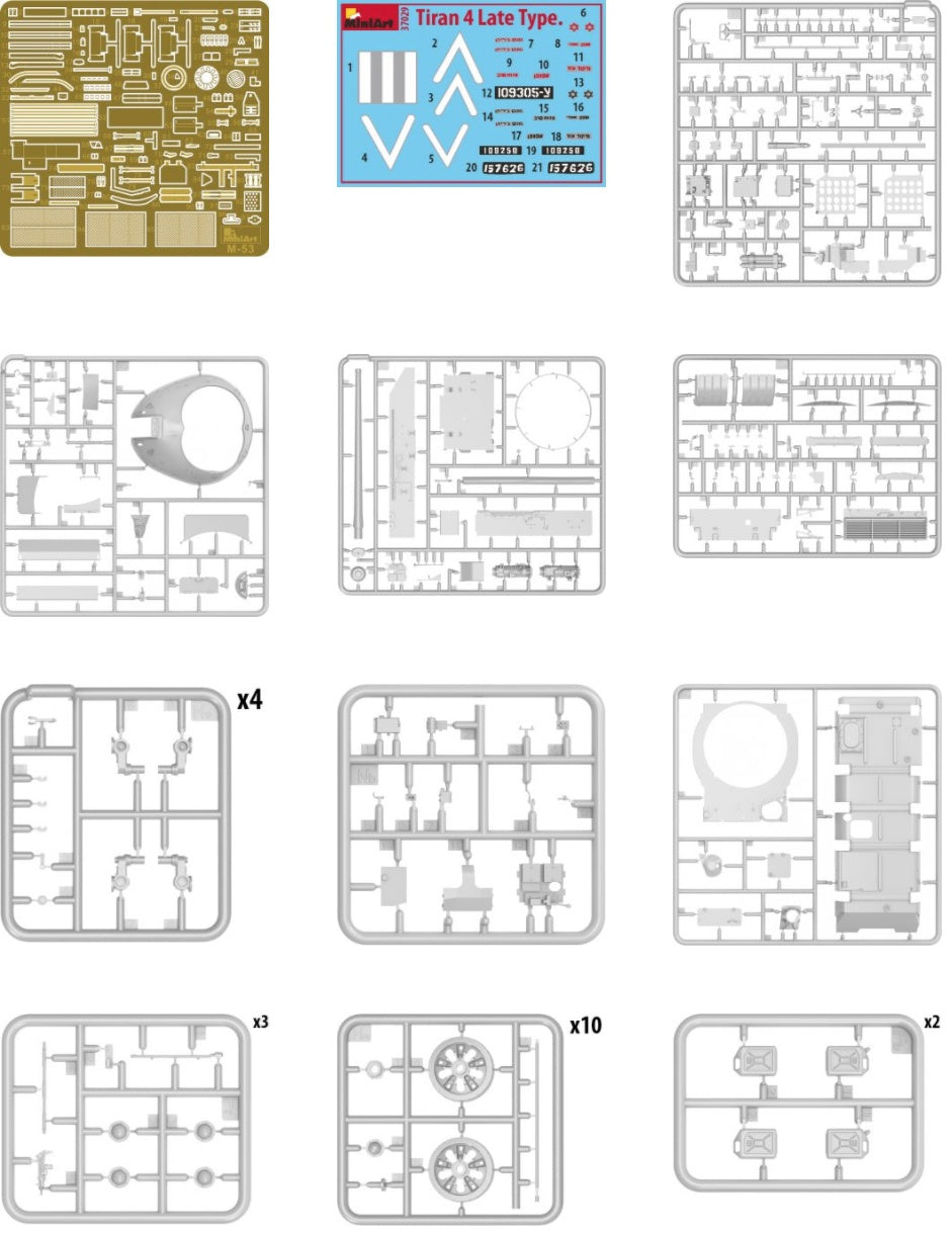 Miniart [37029] 1/35 Tiran 4 Late Type. Interior Kit(4820183311344)(4820183311344)