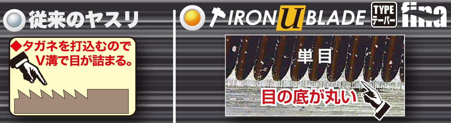 Shimomura Alec Iron U Blade Fina Taper File