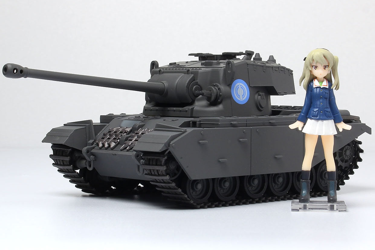 Platz 1/35 Girls und Panzer Der Film Deformed Cruiser Tank A41 Centurion Painted Display Model + Shimada Arisu Figure Kit