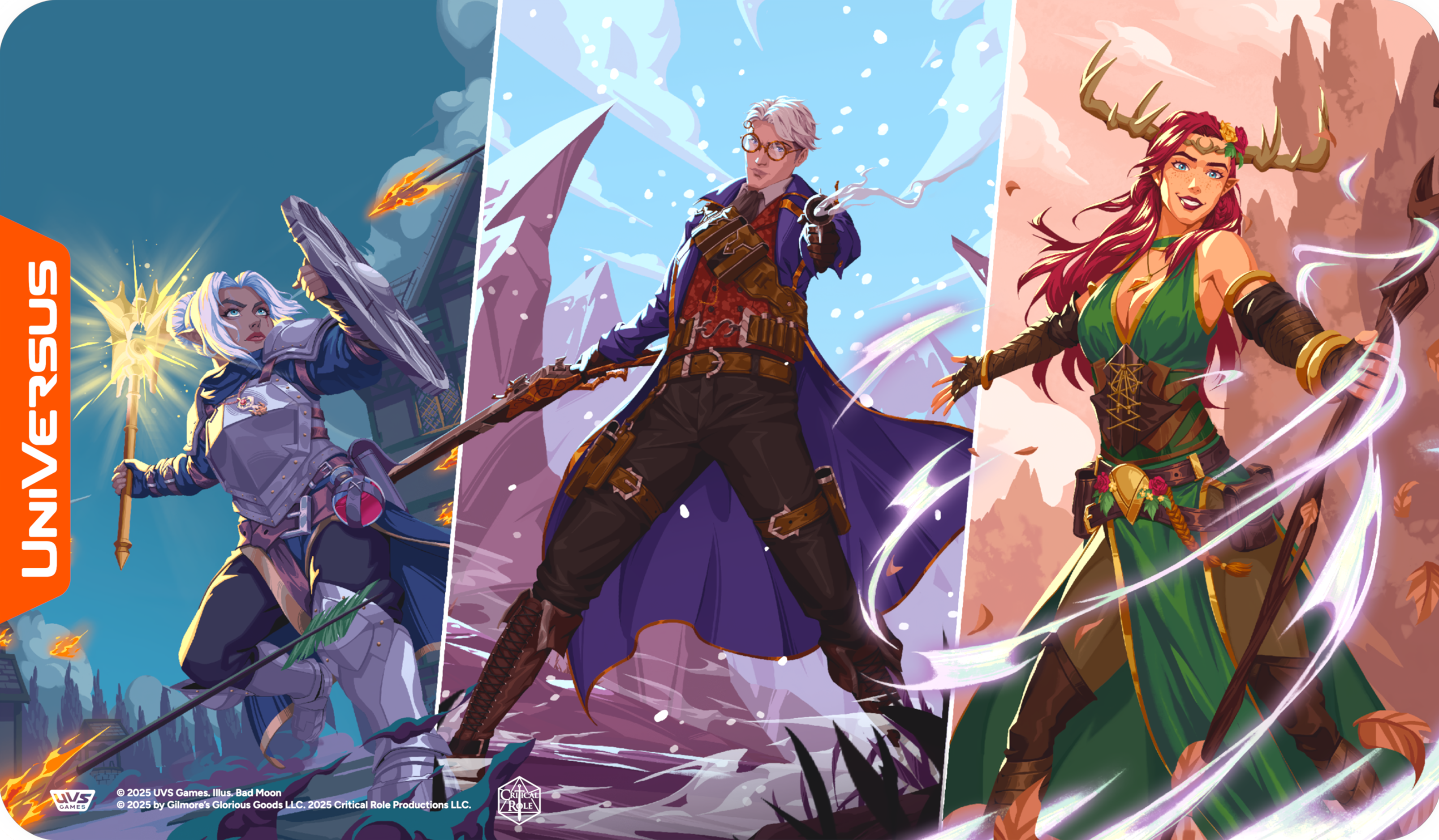 CRITICAL ROLE HEROES OF EXANDRIA PLAYMAT PIKE, PERCIVAL, KEYLETH (6)(810155272159)(810155272159)