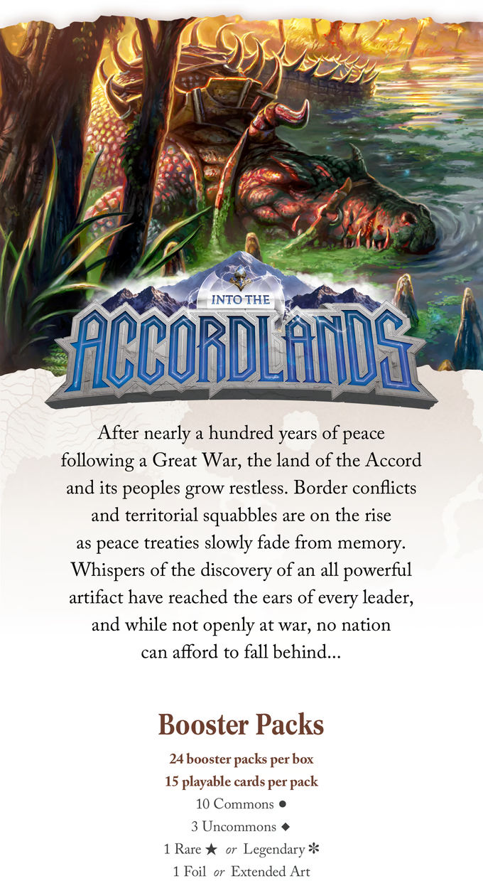 WARLORD: SAGA OF THE STORM CCG INTO THE ACCORDLANDS BOOSTER DISPLAY (6)(850063087018)(850063087018)