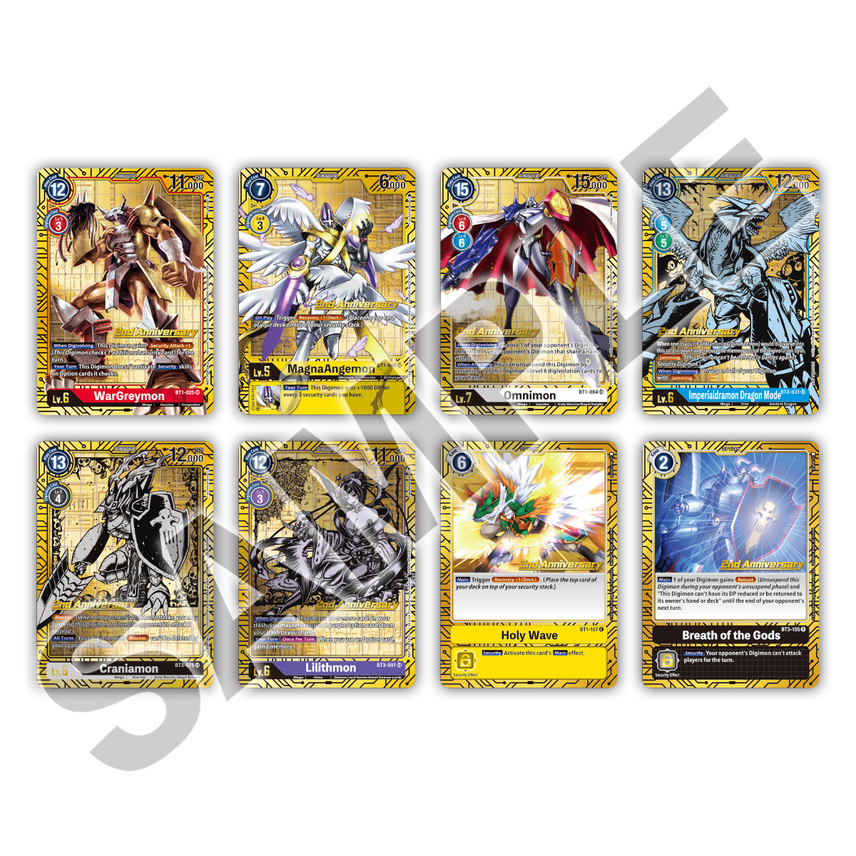 DIGIMON 2ND ANNIVERSARY SET (10)(811039039035)(811039039035)