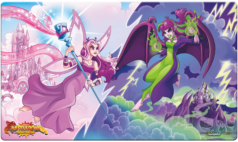 NEOPETS BATTLEDOME TCG PLAYMAT FYORA VS JHUDORA (40)(053334802741)(053334802741)