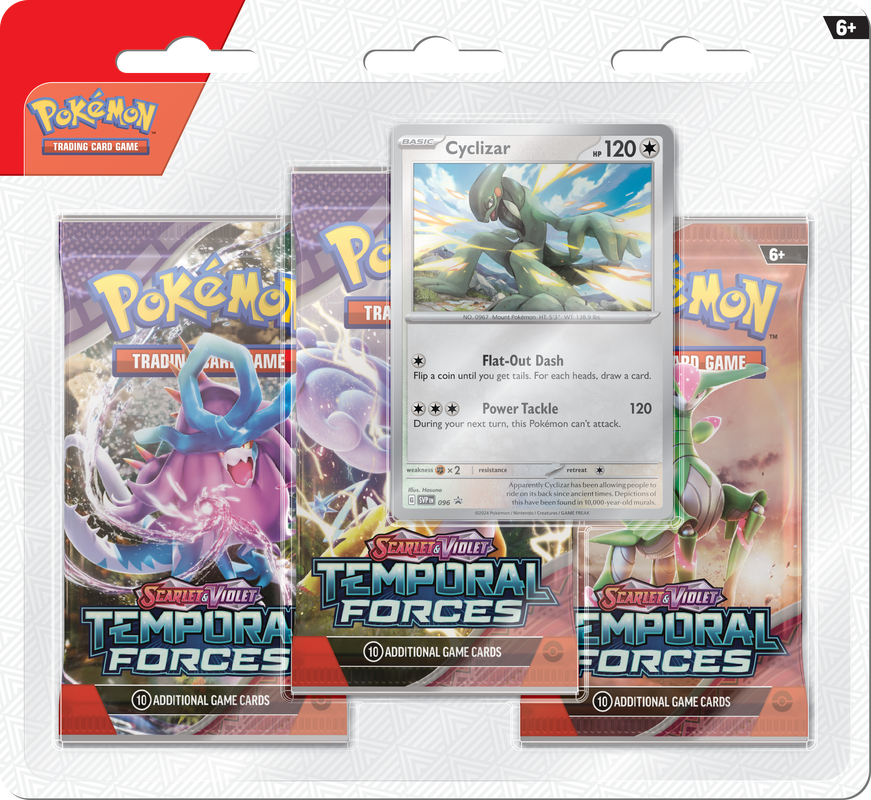 POKEMON SV5 TEMPORAL FORCES 3PK BLISTER (24)(820650856464)(820650856464)