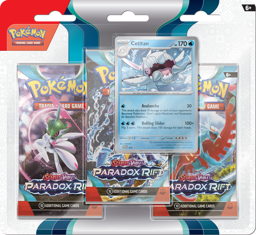 POKEMON SV4 PARADOX RIFT 3PK BLISTER (24)(820650854033)(820650854033)