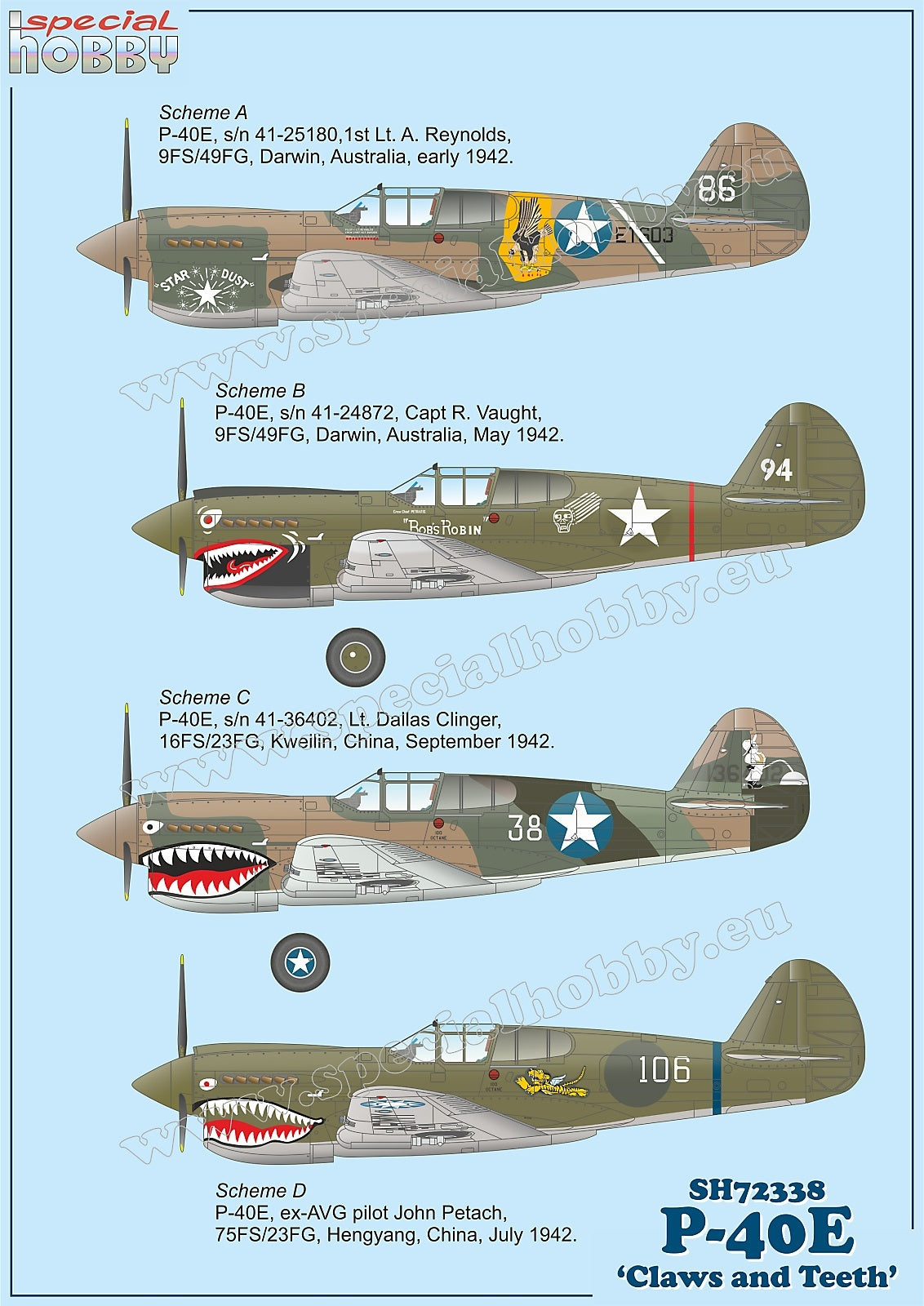 Special Hobby 1/72 P-40E Warhawk 'Claws and Teeth'