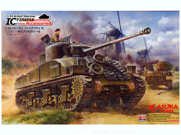 Asuka 1/35 British Sherman IC FIREFLY composite hull with Accessores