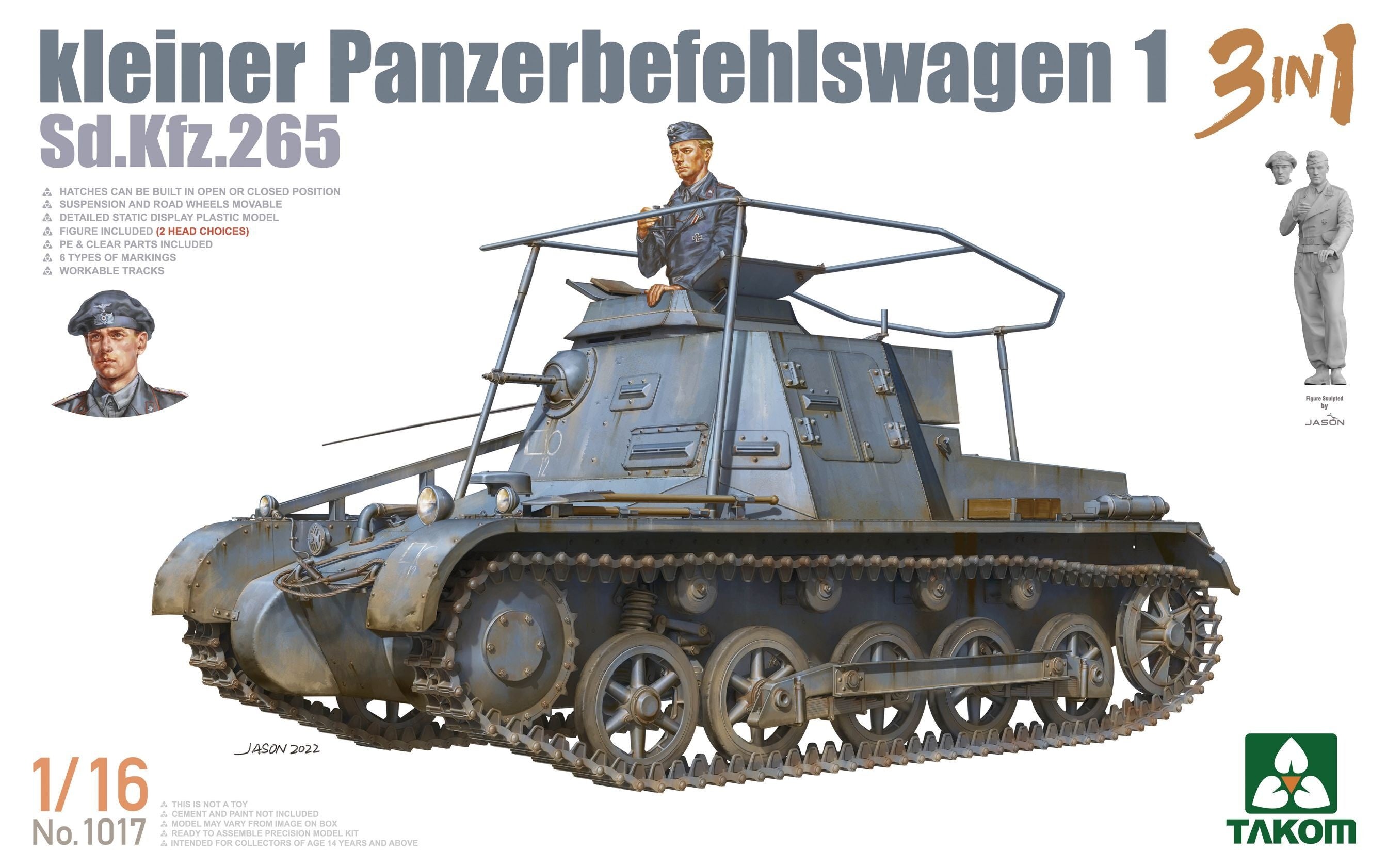 Takom 1/16 Kleiner Panzerbefehlswagen 1 3in1 Sd.Kfz.265