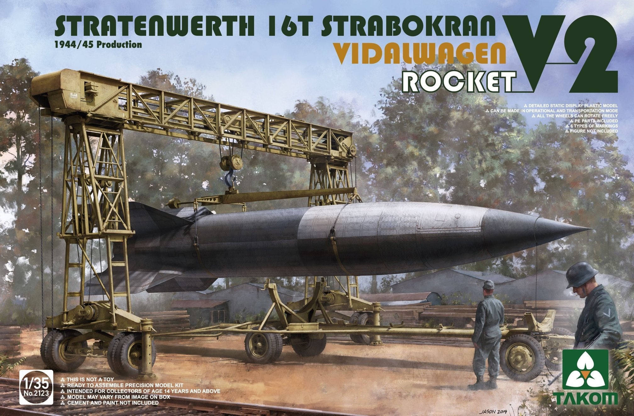 Takom 1/35 Stratenwerth 16t Strabokran 1944/45 Production / V-2 Rocket/ Vidalwagen