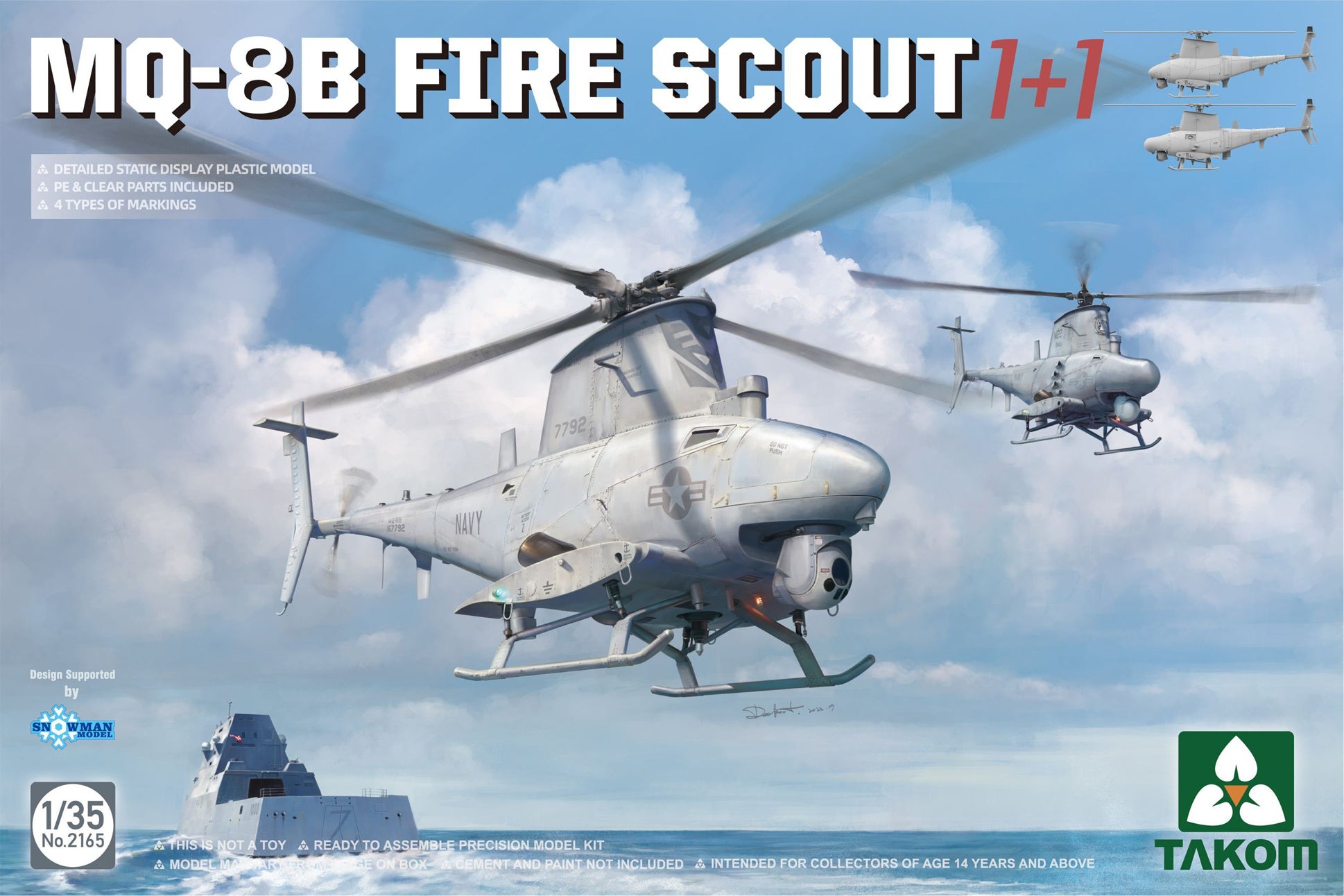 Takom 1/35 MQ-8B Fire Scout 1+1