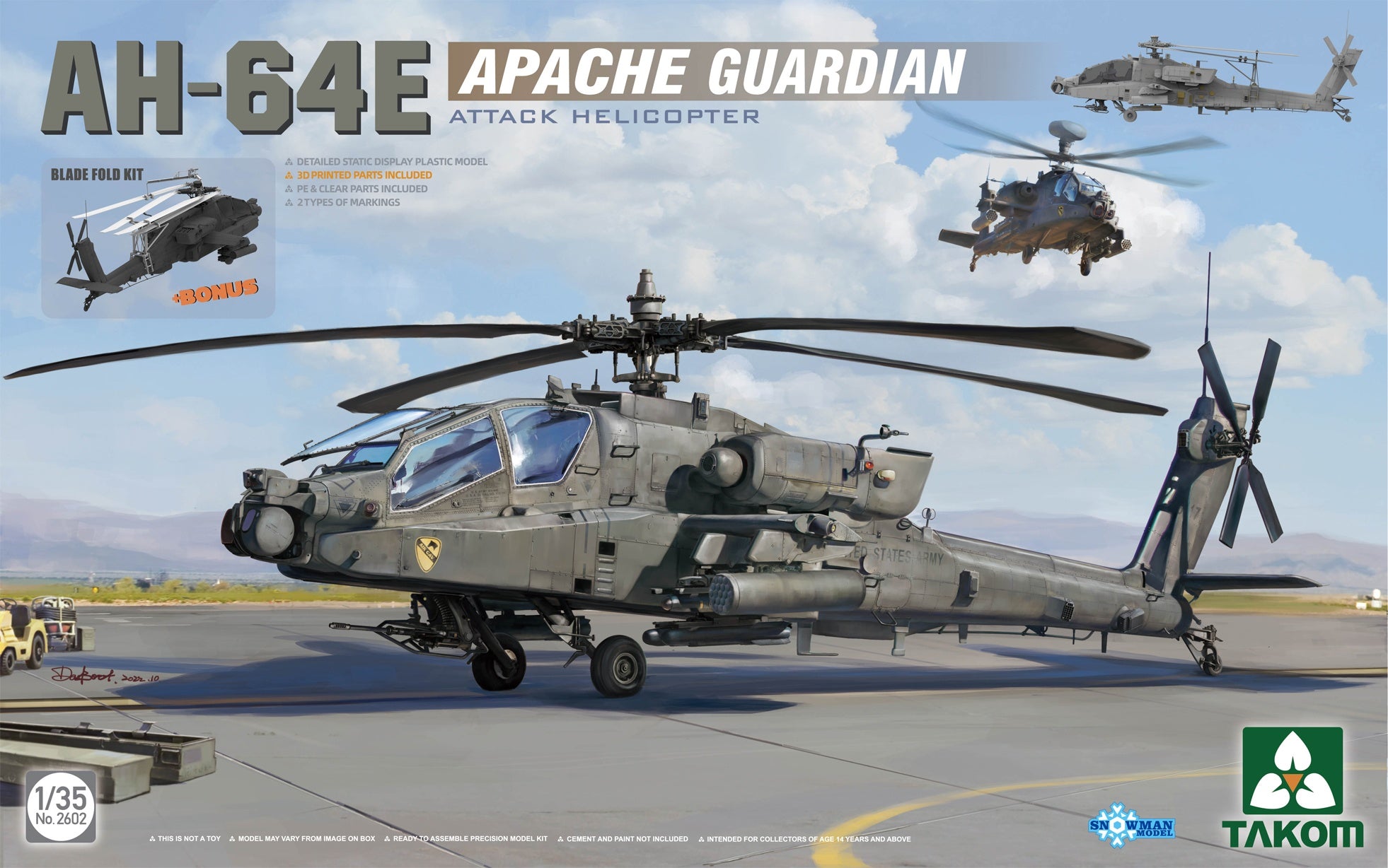 Takom 1/35 AH-64E Apache Guardian Attack Helicopter