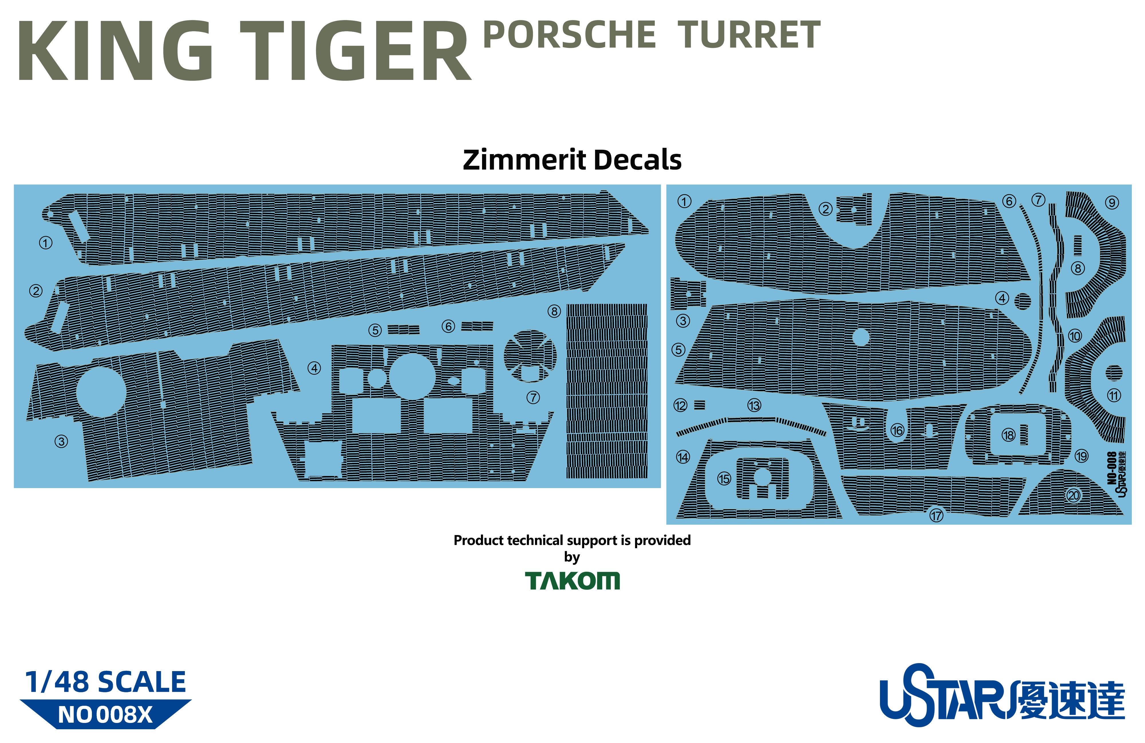 Ustar 1/48 King Tiger Porsche Turret With Full Interior