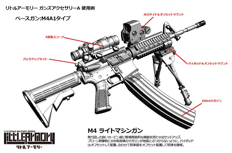 TomyTec Little Armory 1/12 LD022 Guns Accessory A2