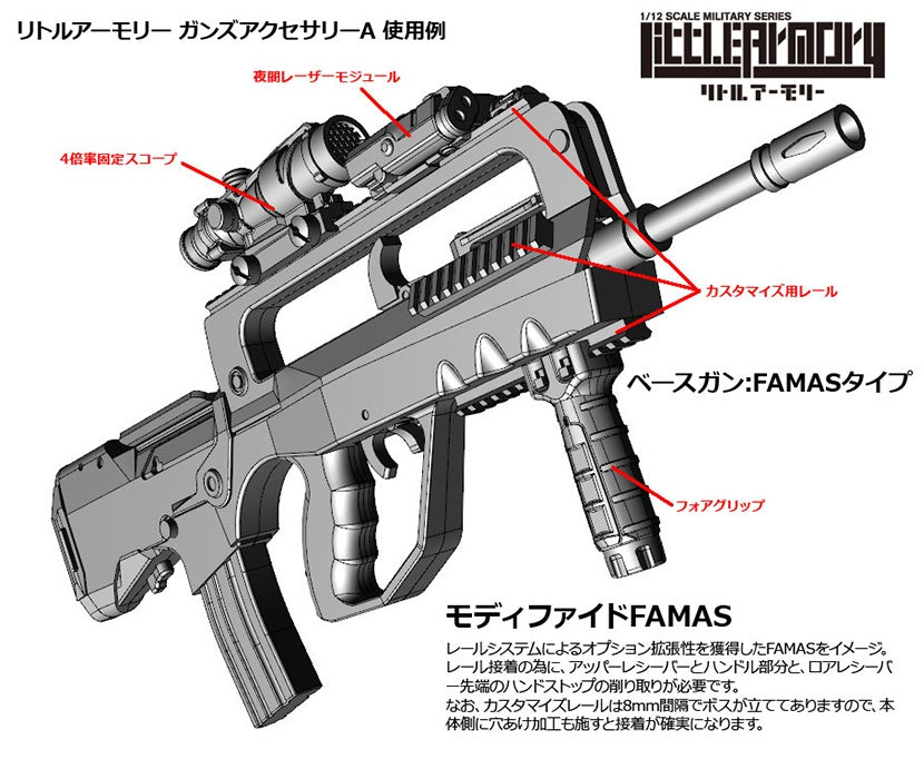 TomyTec Little Armory 1/12 LD022 Guns Accessory A2