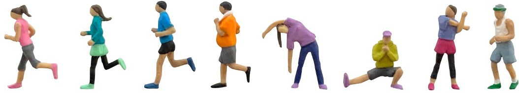 TomyTec People 141 Exercising People, 8 Figure Set