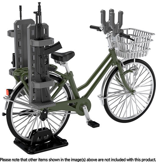 TomyTec Little Armory 1/12 LM007 Commuting Bicycle Defense School Olive Drab