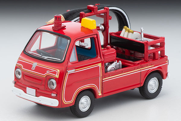 Tomica Limited Vintage 1/64 LV-68c Subaru Sambar Pump Fire Truck with a figure