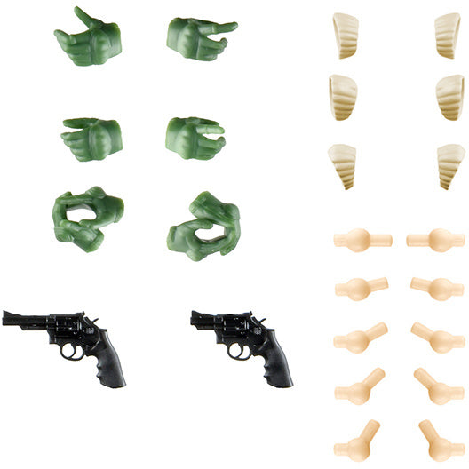 TomyTec Little Armory LAOP15 Glove 2 for SOUSAI SHOJO TEIEN Revolver set Green