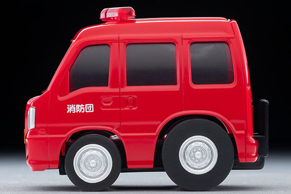 TomyTec Choro Q QS-04b SUBARU SAMBAR Van Fire Chief's Vehicle