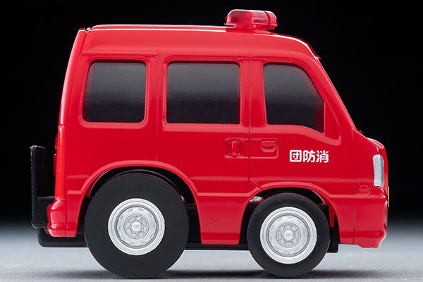 TomyTec Choro Q QS-04b SUBARU SAMBAR Van Fire Chief's Vehicle