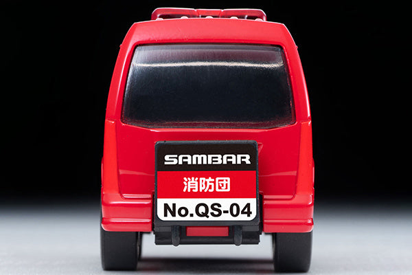 TomyTec Choro Q QS-04b SUBARU SAMBAR Van Fire Chief's Vehicle