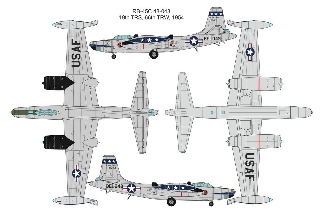 Valom 1/72 N.A. RB-45C Tornado + Mark 7 nuclear bomb