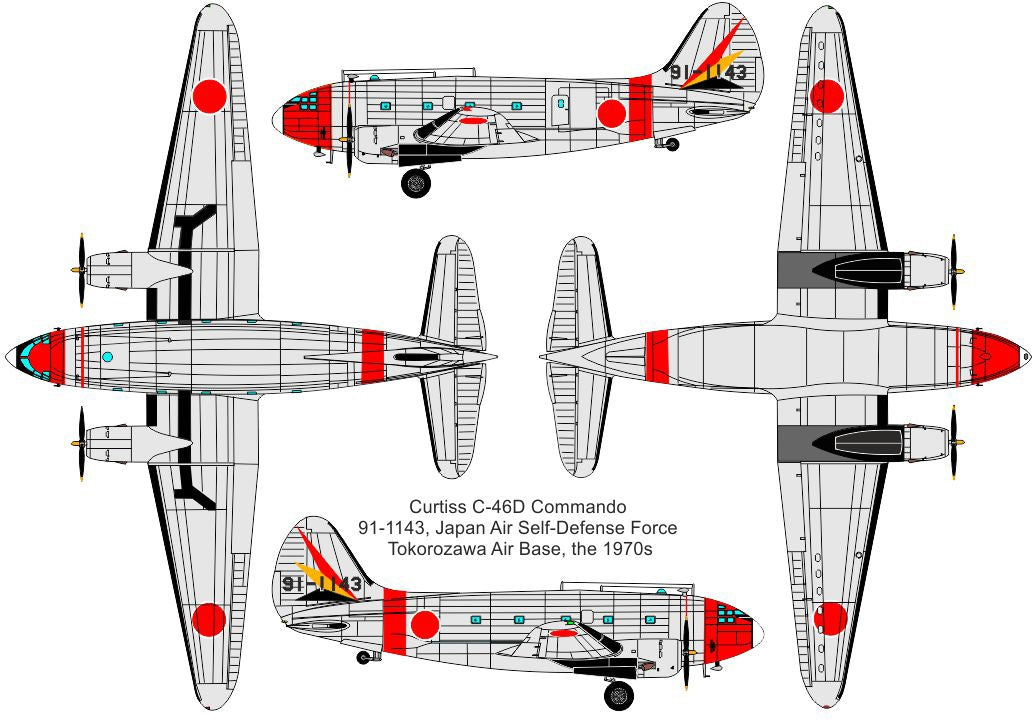 Valom 1/72 Curtiss C-46D Commando (JASDF)