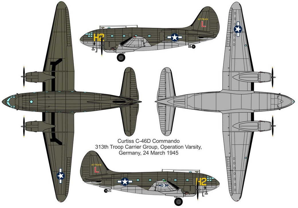 Valom 1/72 Curtiss C-46D Commando (Operation Varsity)