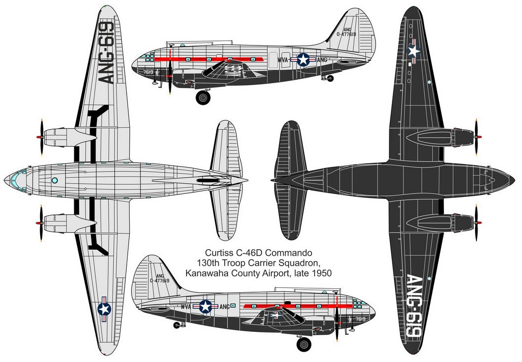 Valom 1/72 Curtiss C-46D Commando (air National Guard)