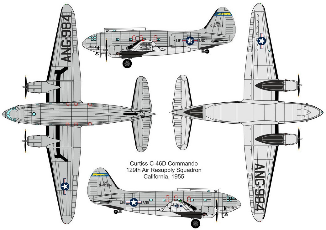 Valom 1/72 Curtiss C-46D Commando (air National Guard)