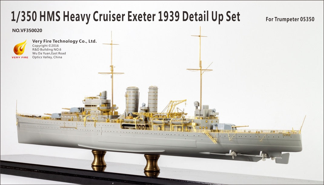 Very Fire 1/350 HMS Heavy Cruiser Exeter 1939 Detail Up Set (For Trumpeter 05350)