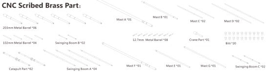 Very Fire 1/350 HMS Heavy Cruiser Exeter 1939 Detail Up Set (For Trumpeter 05350)