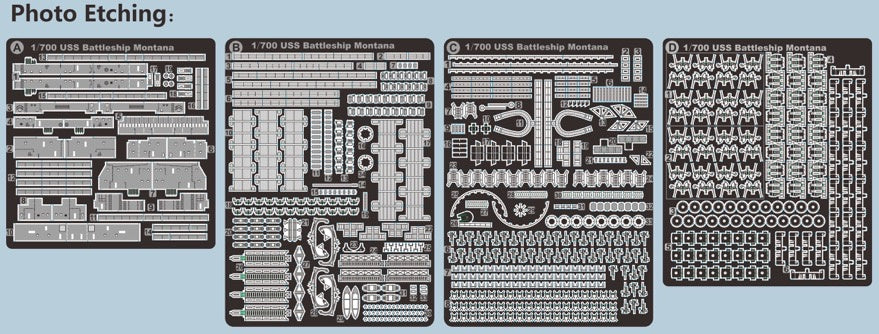 Very Fire 1/700 USS Montana Class Detail Up Set (For Very Fire)