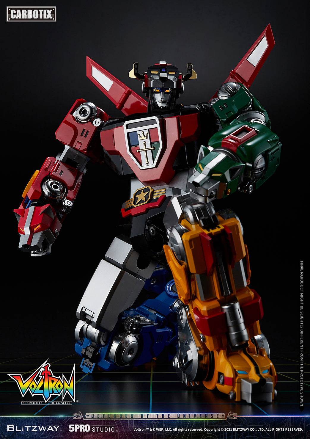 Blitzway 'Voltron' 5Pro Studio CARBOTIX Series, Action Figure