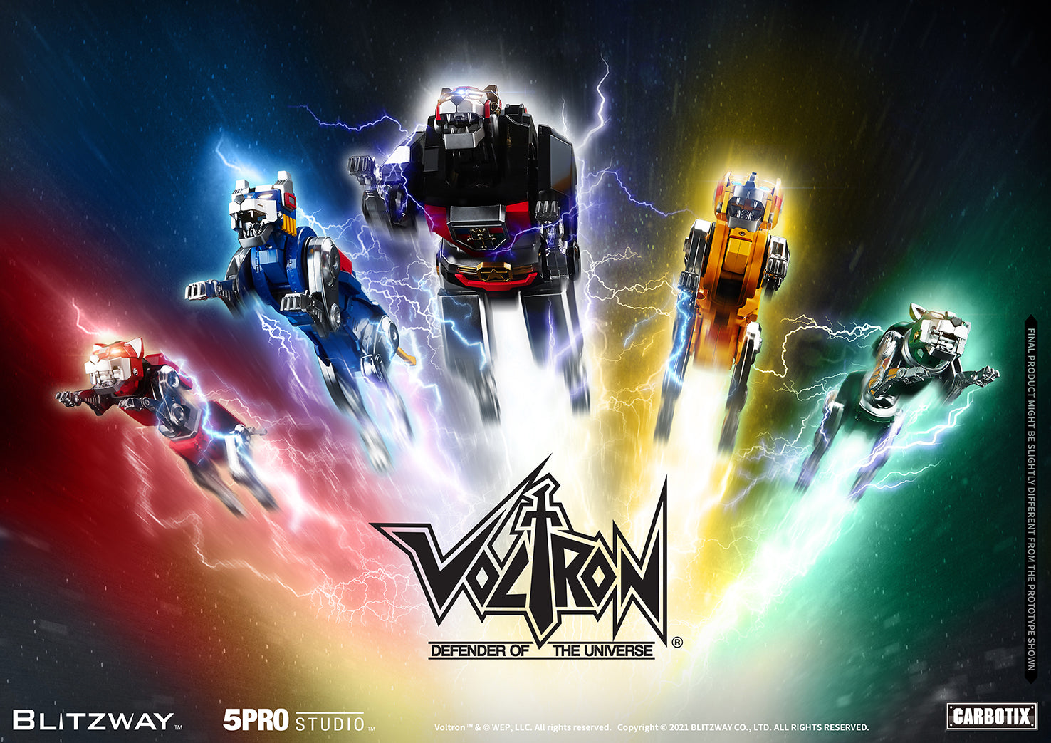 Blitzway 'Voltron' 5Pro Studio CARBOTIX Series, Action Figure