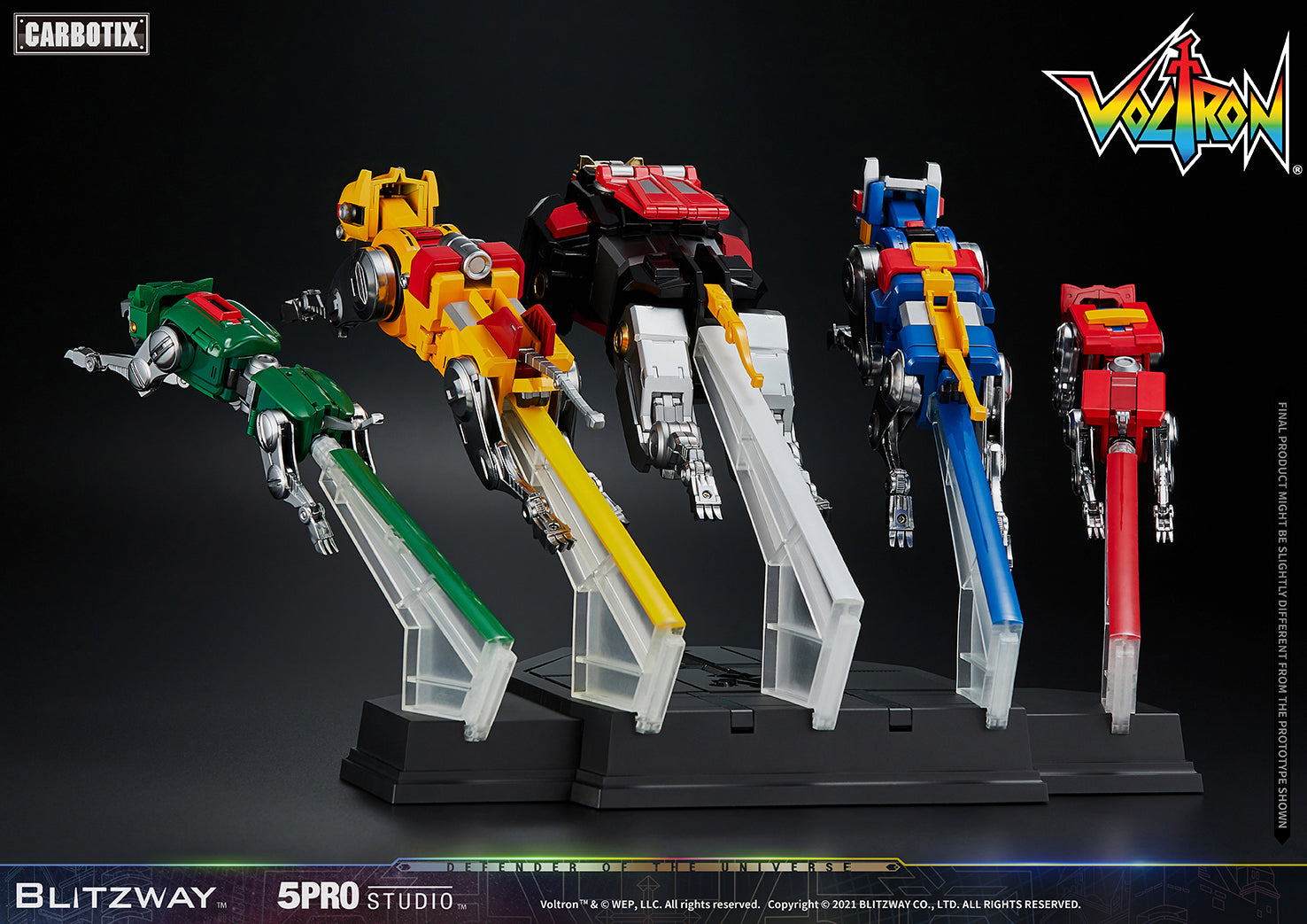 Blitzway 'Voltron' 5Pro Studio CARBOTIX Series, Action Figure