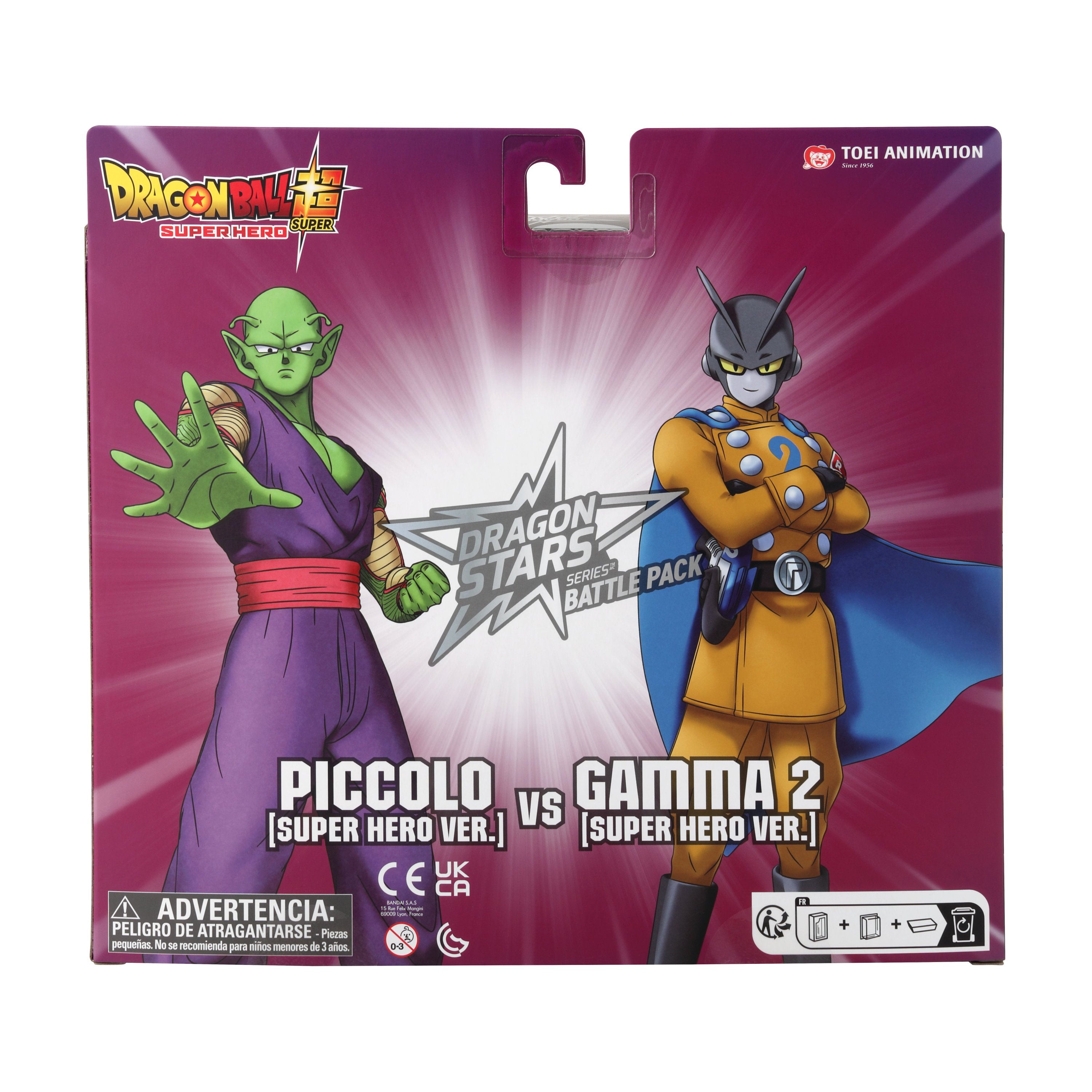 Bandai Dragon Ball Super - Dragon Ball Super: Super Hero - Piccolo vs Gamma 2, Bandai Dragon Stars 6.5" Action Figure Battle Pack