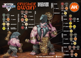 AK Interactive Wargame Starter Set - Crusher Dwarf (14 Colors & 1 Figure)