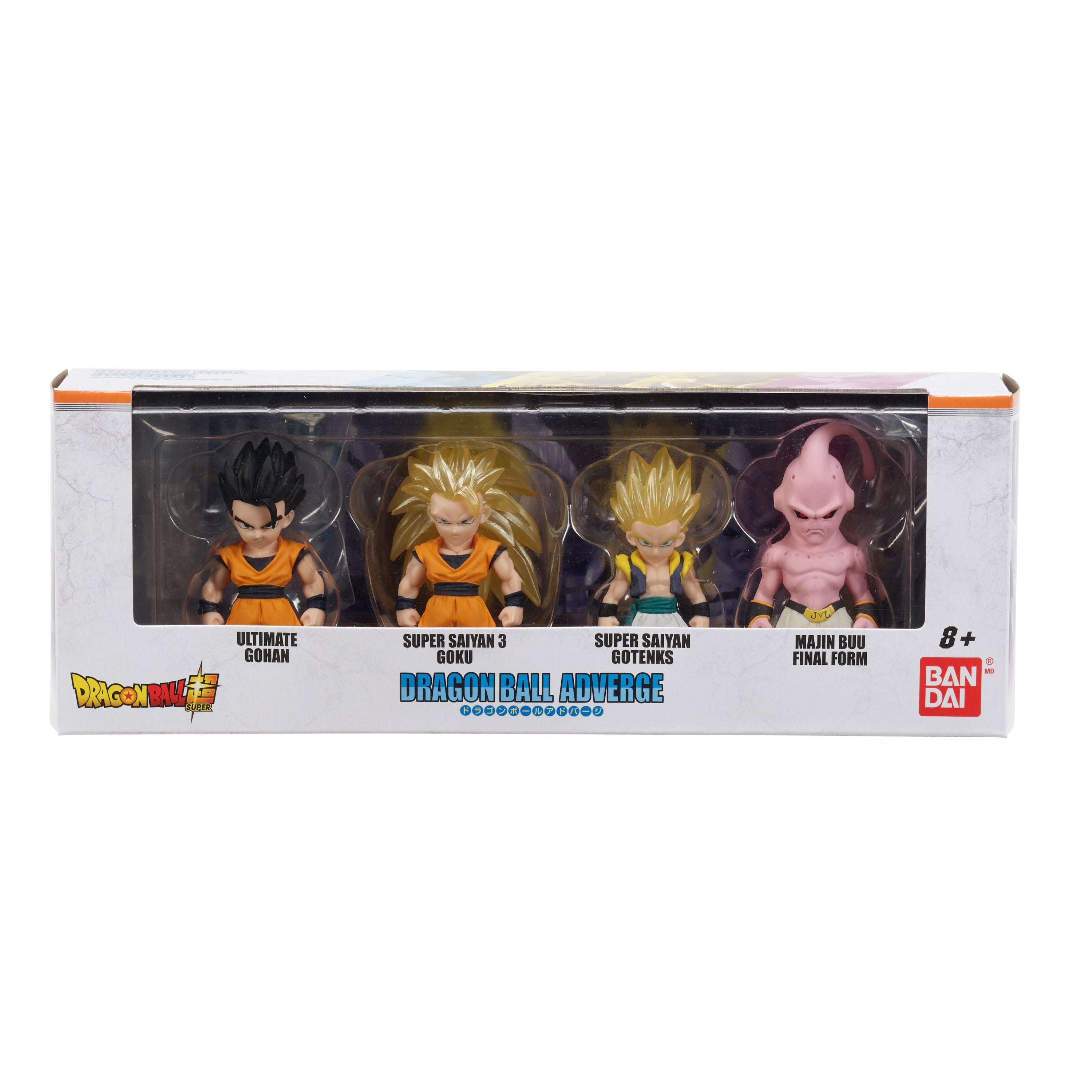 Bandai Adverge "Dragon Ball Super" Set of 4 (SS 3 Goku, Gohan, Bu, SS Gotenks)