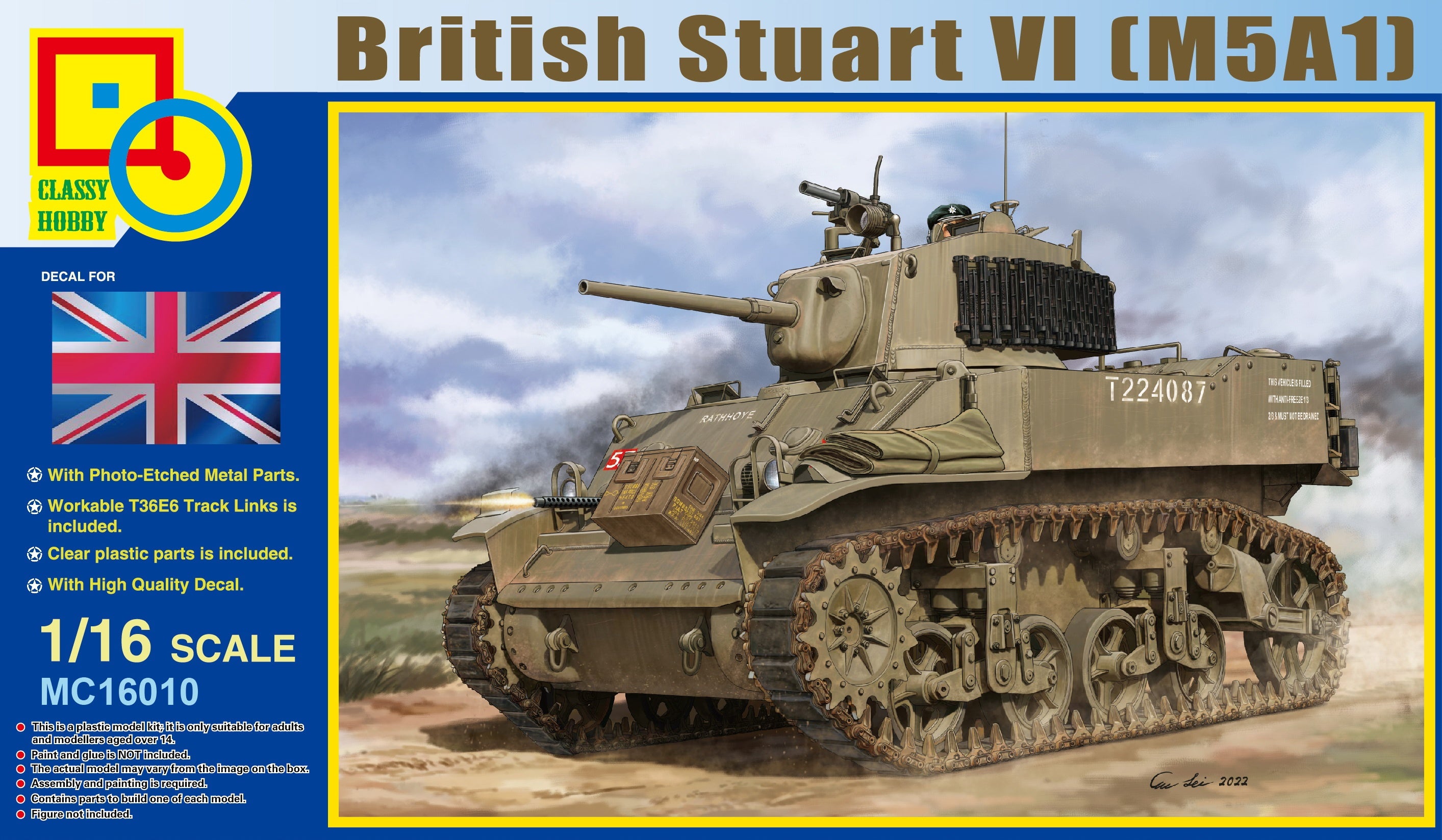 Classy Hobby 1/16 British M5A1 Stuart VI