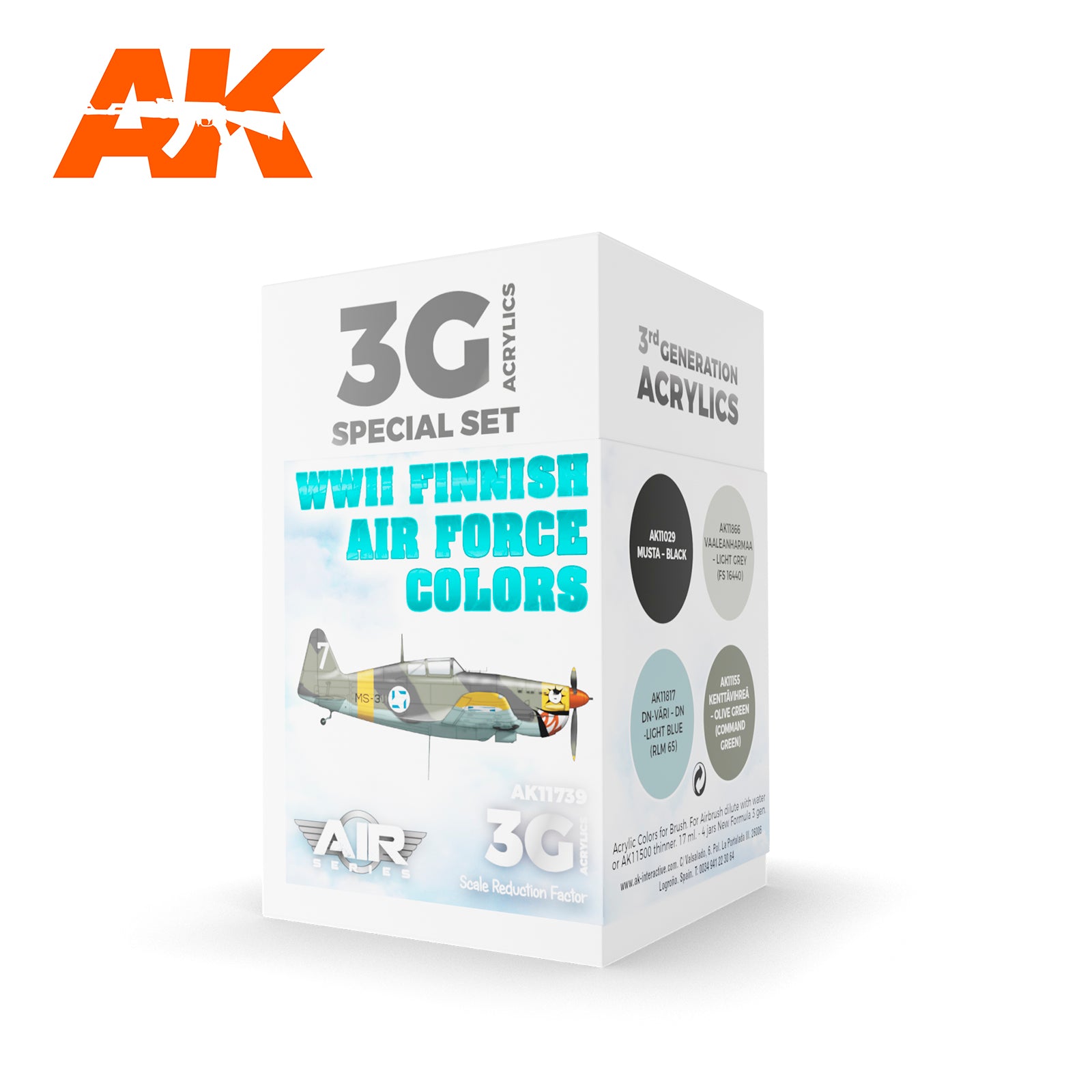 AK Interactive 3G Air - WWII Finnish Air Force Colors SET