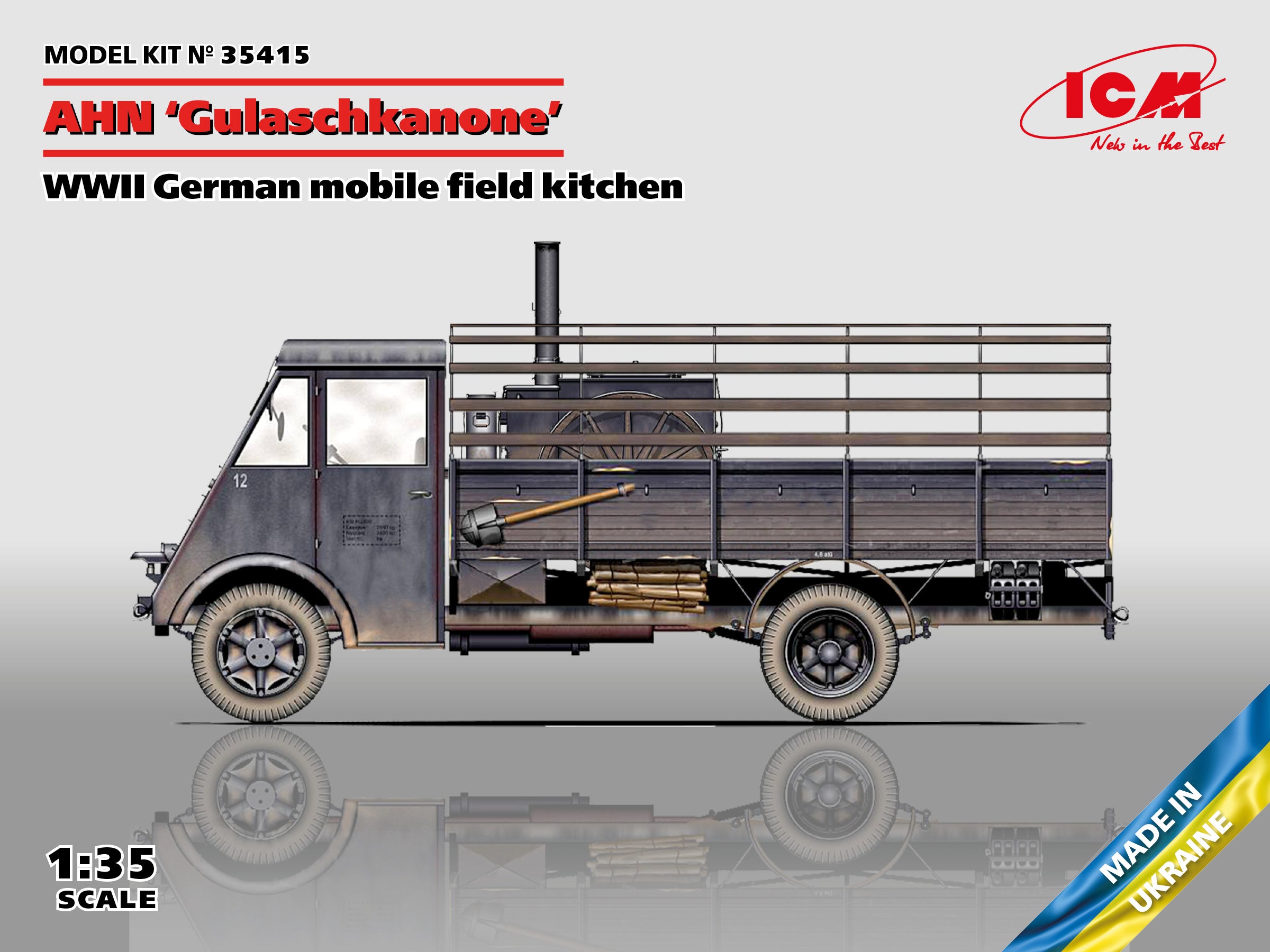 ICM 1/35 AHN 'Gulaschkanone', WWII German mobile field kitchen, Vehicle