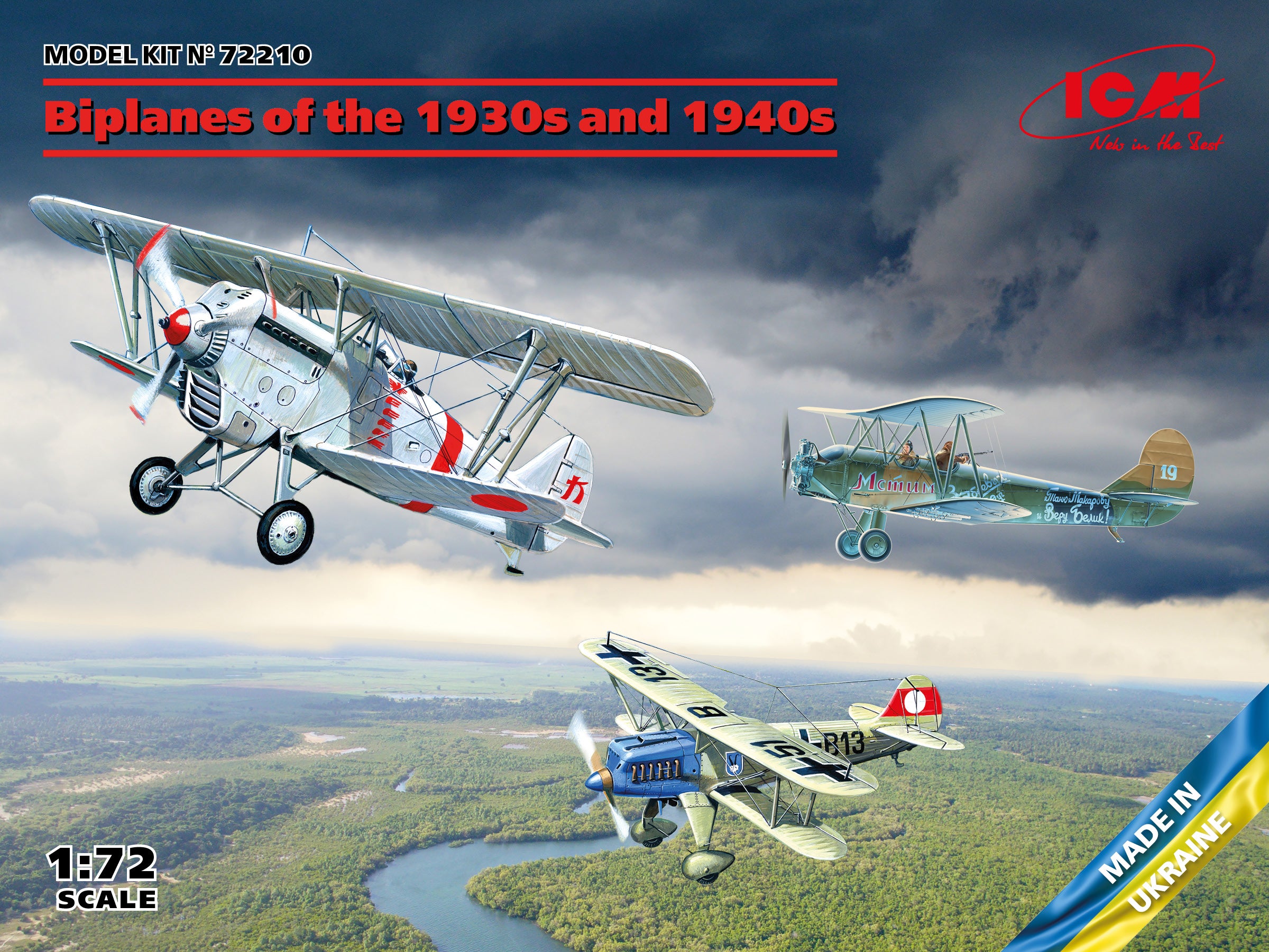 ICM 1/72 Biplanes of the 1930s and 1940s (Не-51A-1, Ki-10-II, U-2/Po-2VS), Aircraft