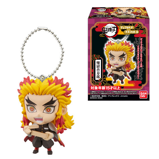 Demon Slayer: Kimetsu No Yaiba - Rengoku Kyoujurou - Bandai Shokugan, Candy Toy, Kimetsu no Yaiba Deform Mascot 5, Mascot Keychain(Bandai)