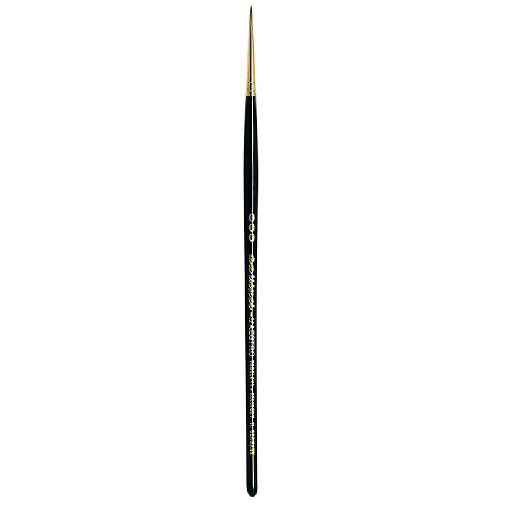 Da Vinci Watercolor Series 11 Maestro Kolinsky Sable Brush - Full Belly Round, Short Handle, Size 3/0