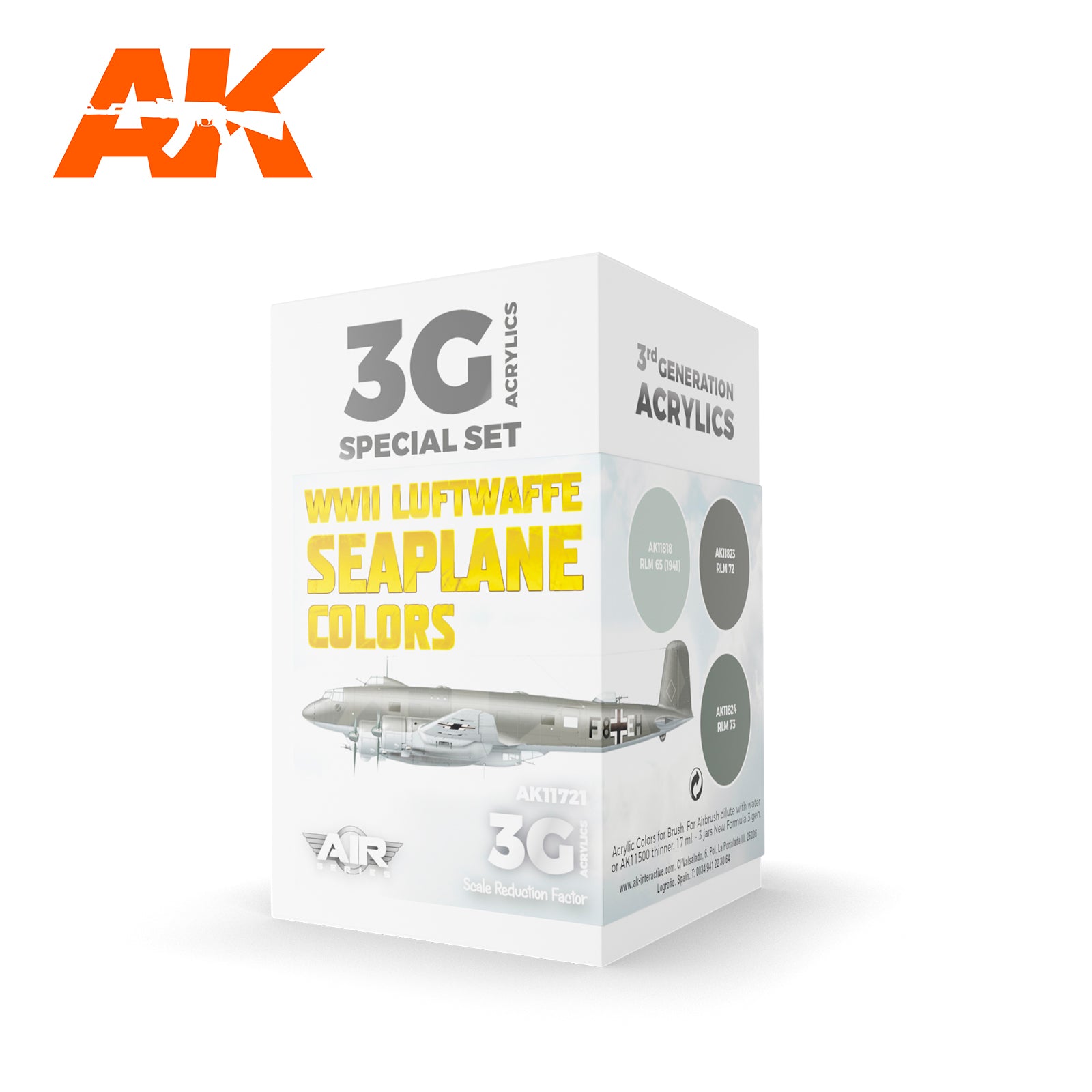 AK Interactive 3G Air - WWII Luftwaffe Seaplane Colors SET