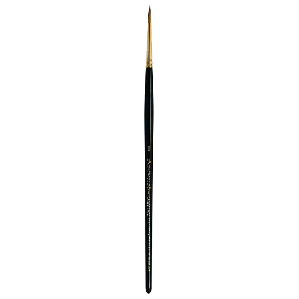 Da Vinci Watercolor Series 11 Maestro Kolinsky Sable Brush - Full Belly Round, Short Handle, Size 1